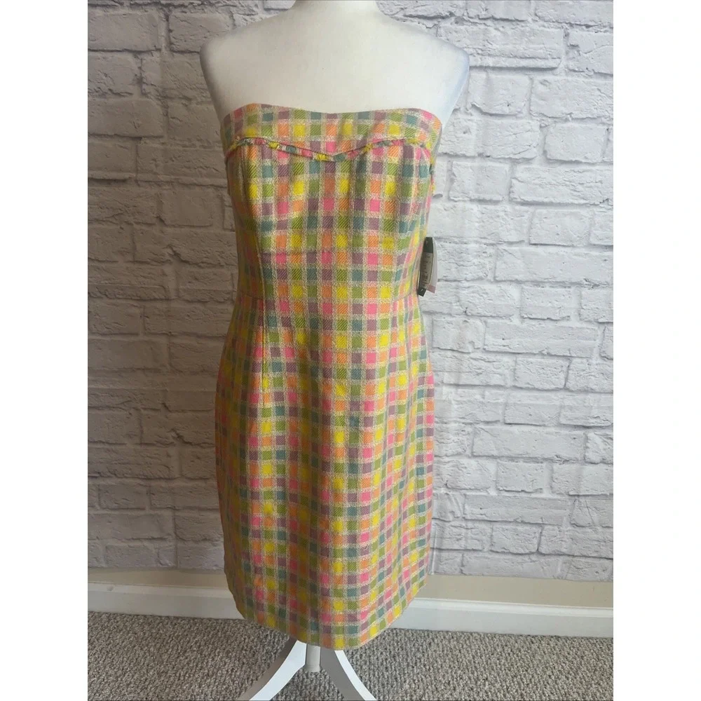 Lilly Pulitzer NWT Coquette Preppy Strapless BiBi Boucle Tweed Party Dress 10 - Picture 10 of 14